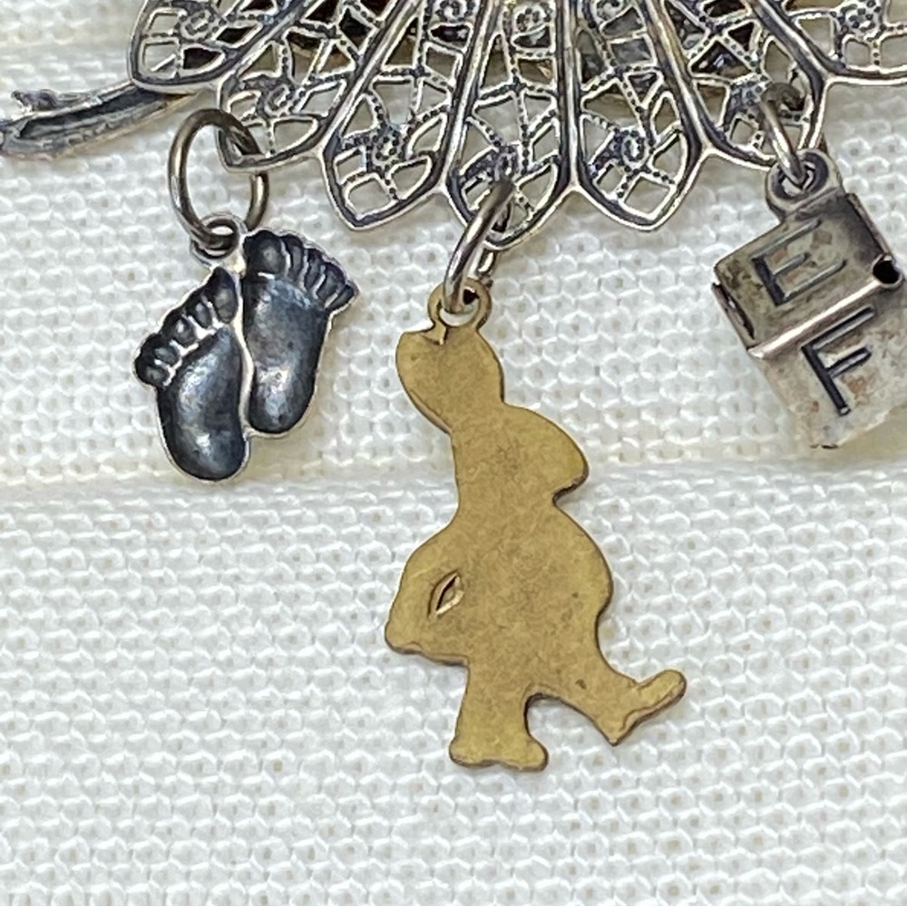 Vintage Nursing Maternity Stork Brooch Pin - Picture 8 of 11